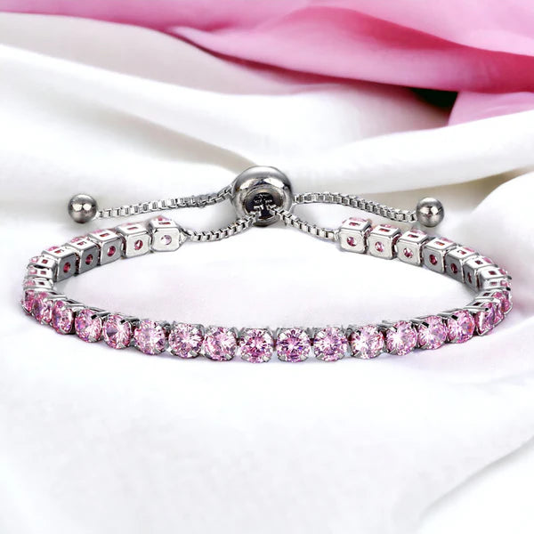 Pink Matrix Tennis Bracelet