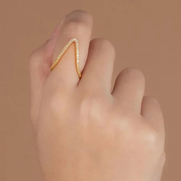 V Shaped Finger Ring