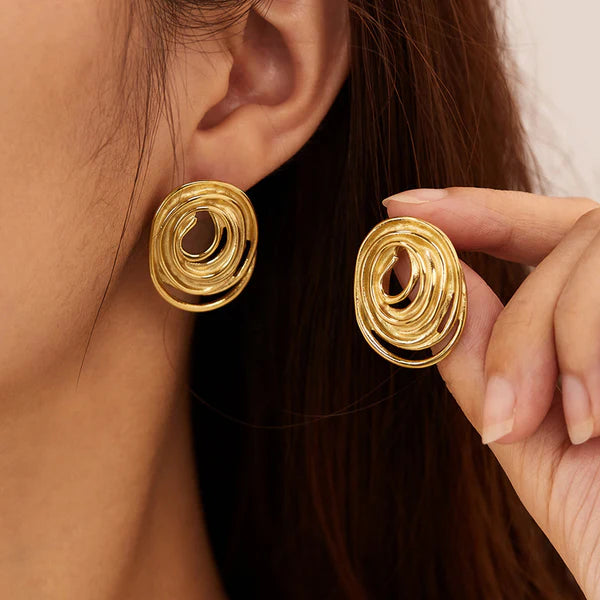 Spiral Stud Earrings