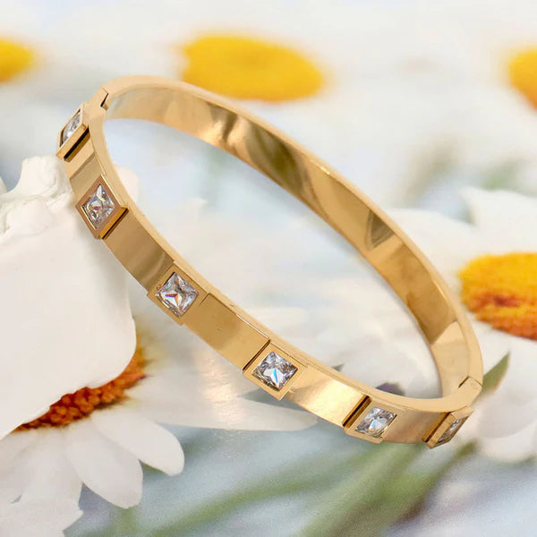 American Diamond studded Bangle-Style Bracelet