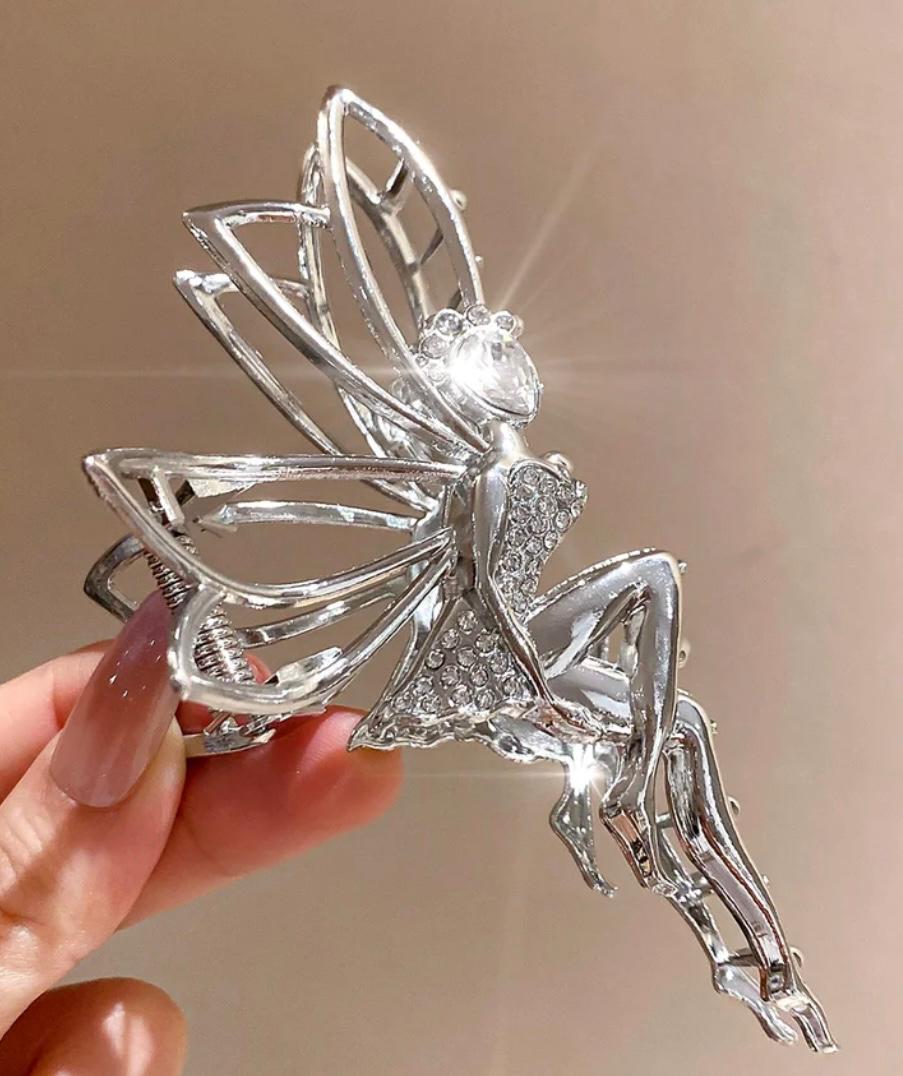 Silver Designer Claw Clip