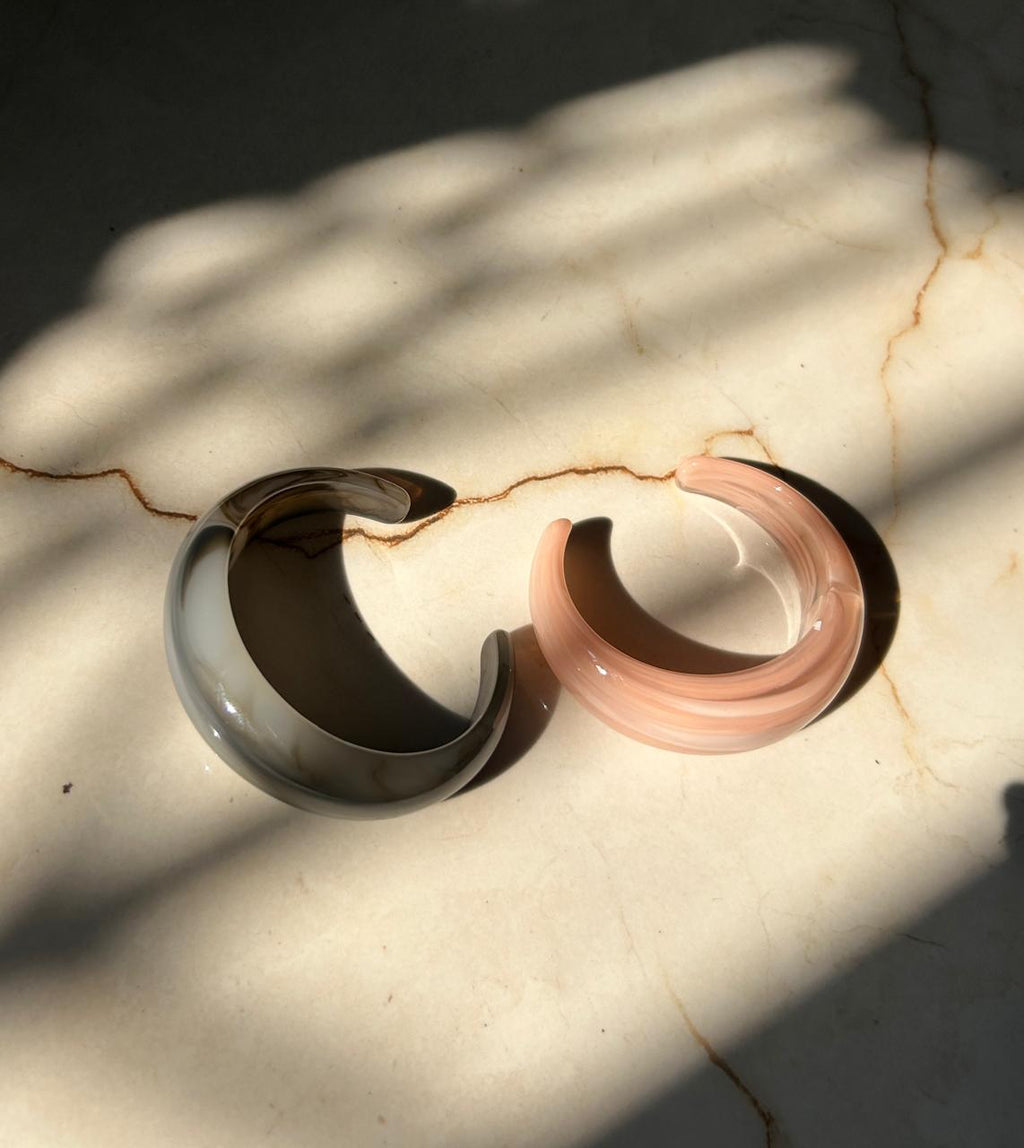 Grey and Pink Marble hand Stack