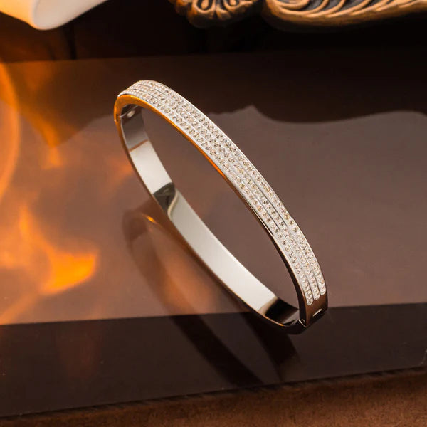 Triple Lines American Diamond Bracelet