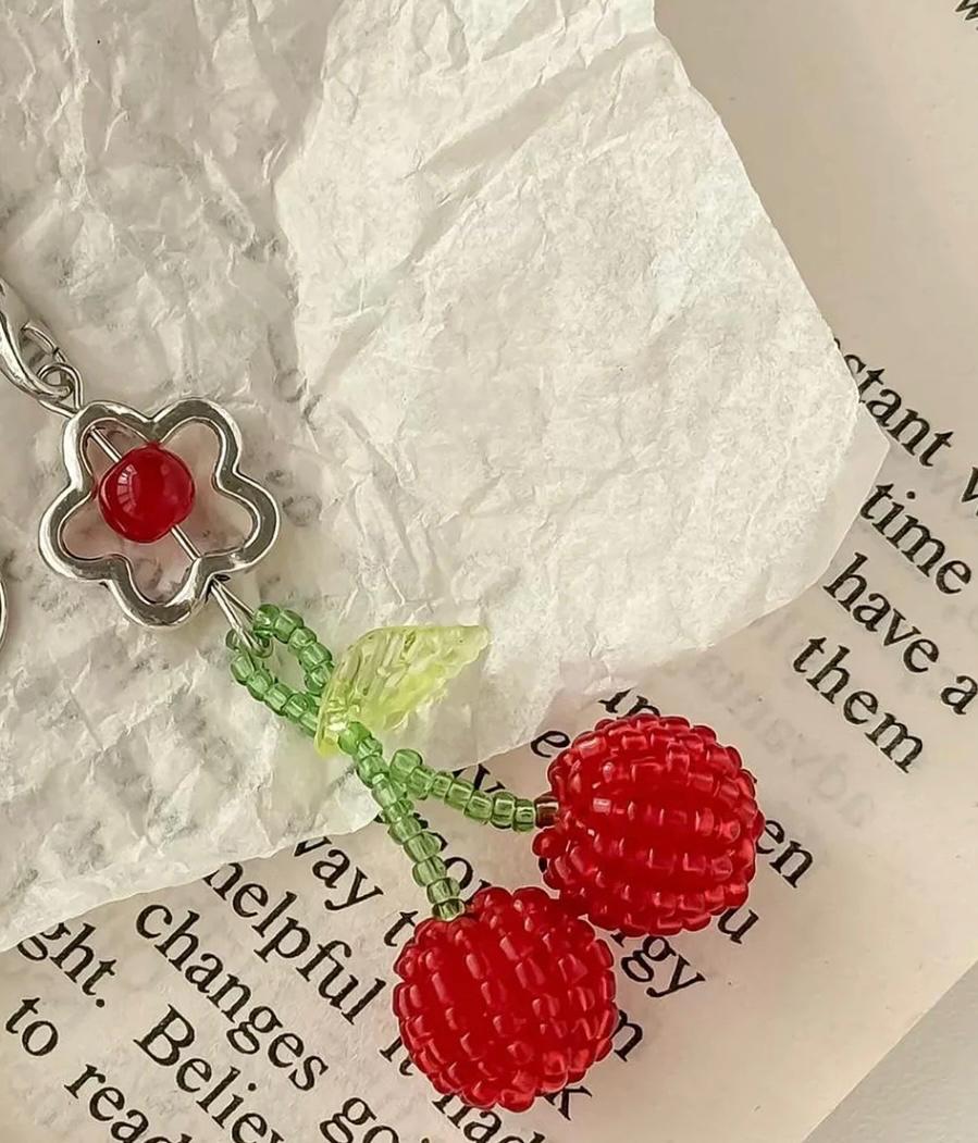 Cherry-shaped Phone Charm