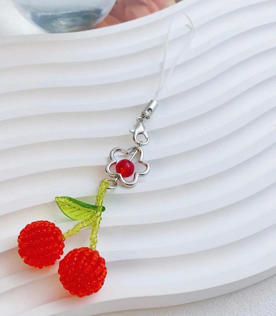 Cherry-shaped Phone Charm