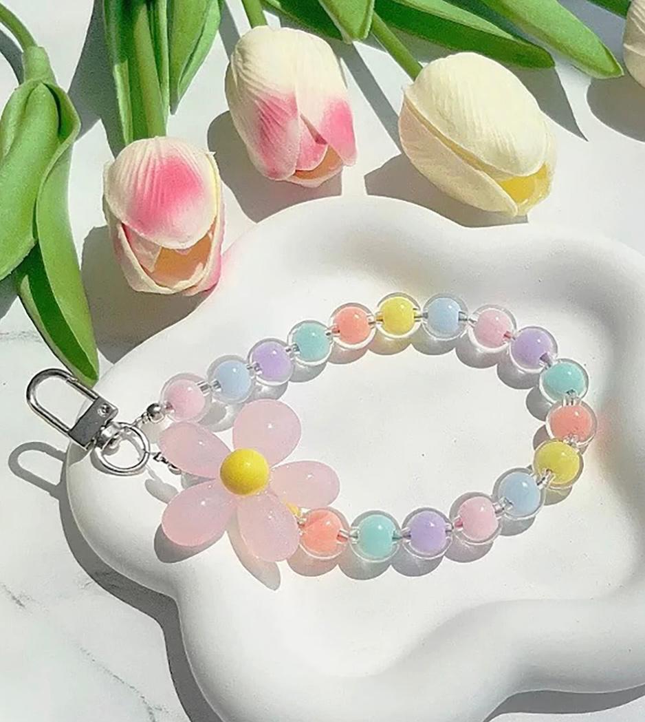 Pastel Floral Phone Charm