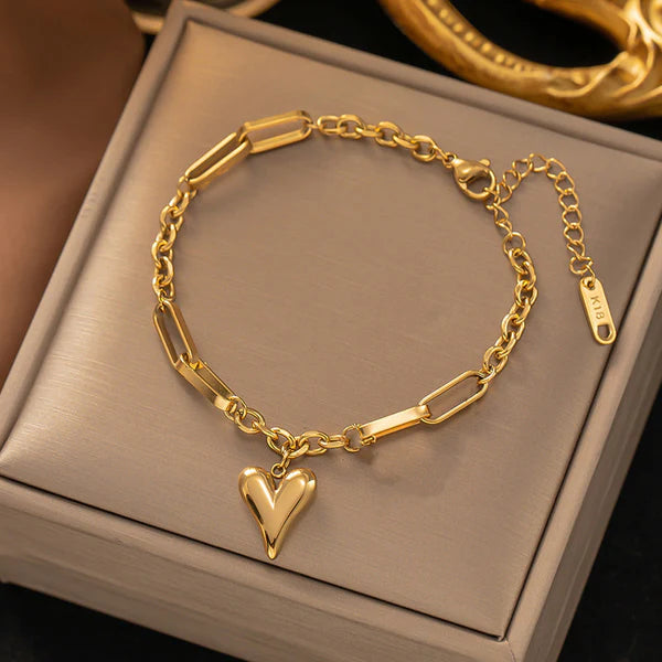 Heart Themed Charm Bracelet