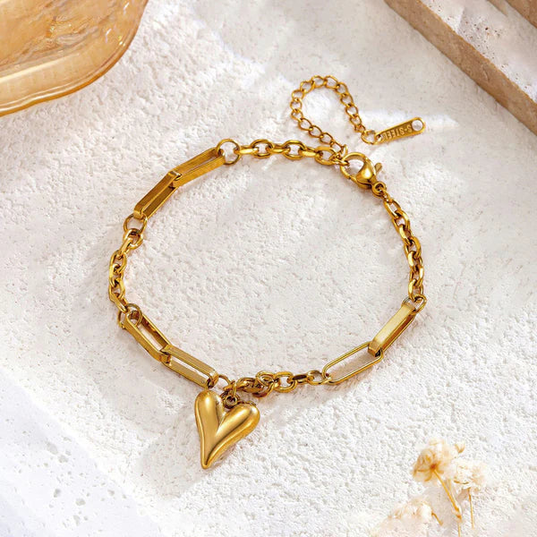 Heart Themed Charm Bracelet