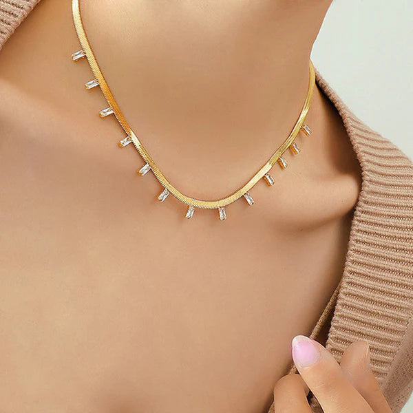 Snake Chain Gold Stone