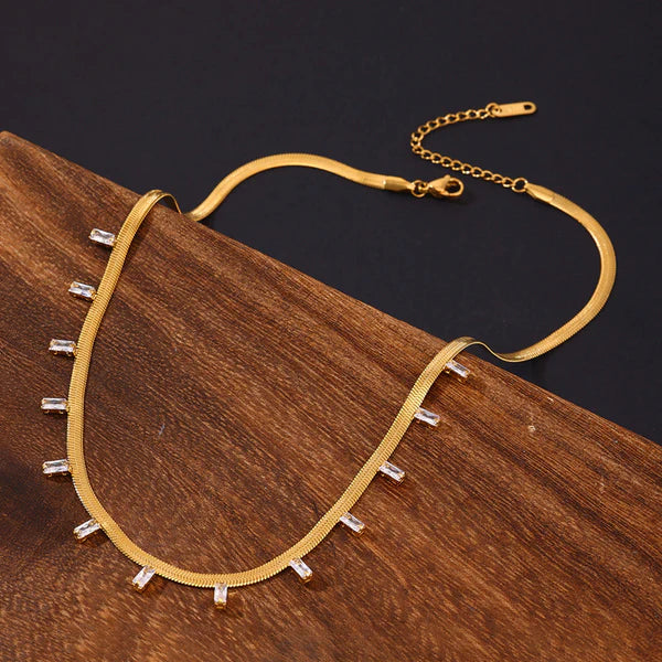 Snake Chain Gold Stone