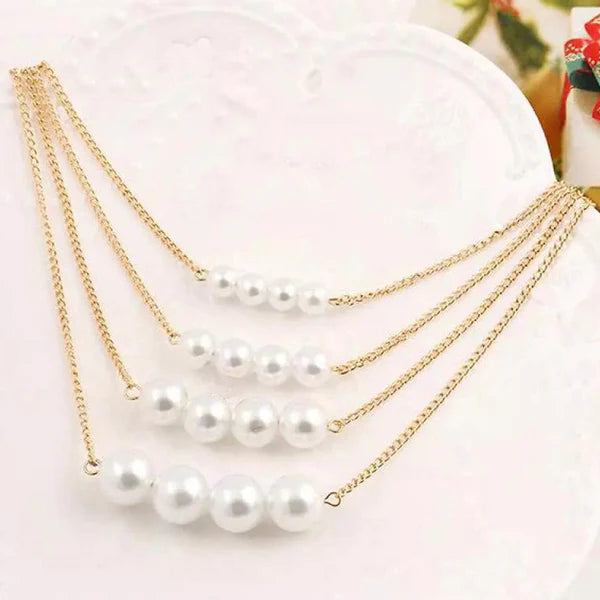 Pearl Studded Multi Layered Necklace