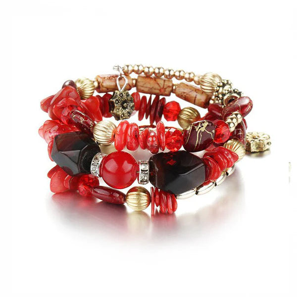 Bohemia Beads Multi Strand Bracelet