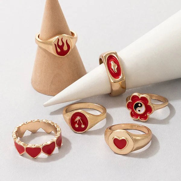 Red Rings Set
