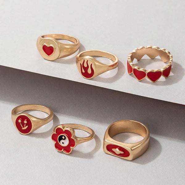Red Rings Set