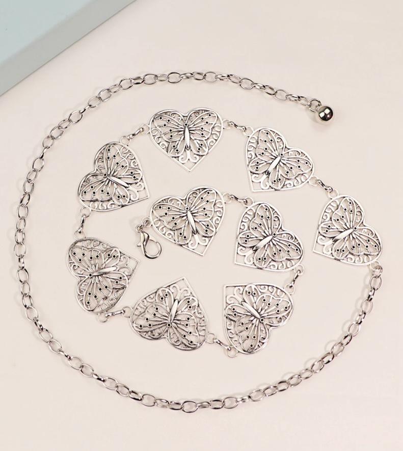Silver Heart Waist Chain
