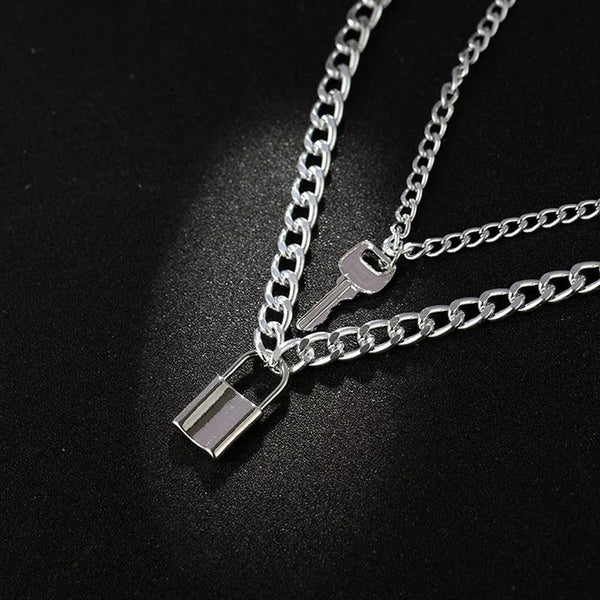Lock Key Design Necklace