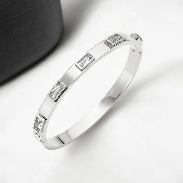 American Diamond studded Bangle-Style Bracelet