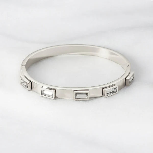 American Diamond studded Bangle-Style Bracelet