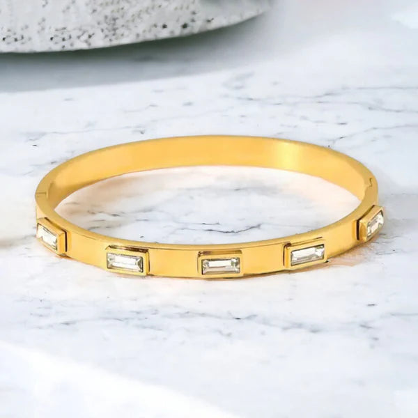 American Diamond studded Bangle-Style Bracelet